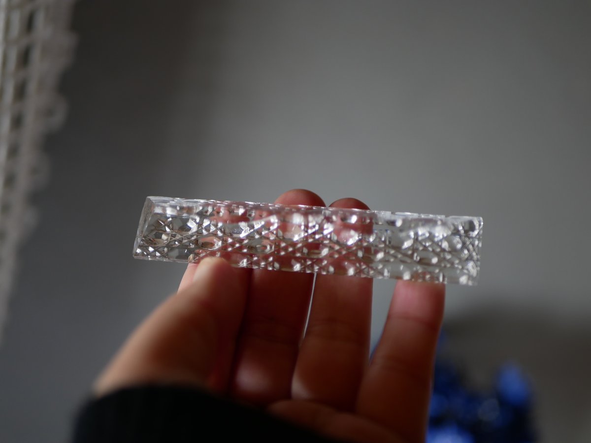 カトラリーレスト クリスタルガラス フランスアンティーク