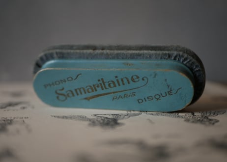 Samaritaine　サマリテーヌのレコードクリーナー　パリの百貨店　フランスアンティーク