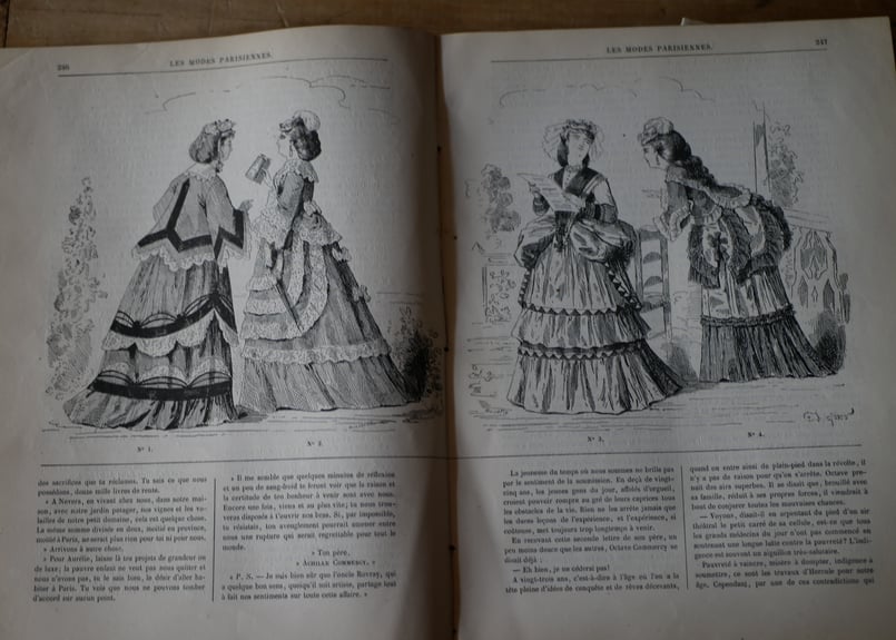 フランスアンティークファッション雑誌1869年年鑑本モード洋書