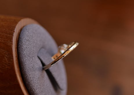 【御予約品 RESERVED / FR-30】 フランスアンティーク K18 天然ダイヤモンド　アンティークリング