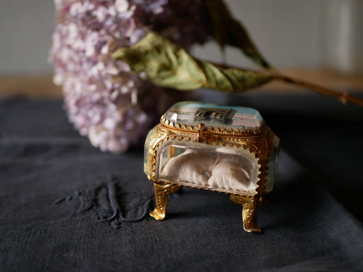 値下　フランスアンティーク　大きなジュエリーボックス　淡いピンク fit=scale-down,w=1200