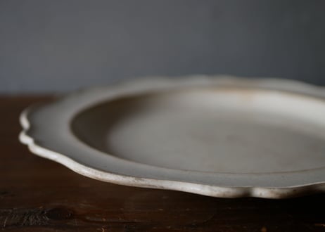 montereau モントロー 花リム plate フランスアンティーク クレイユモントロー