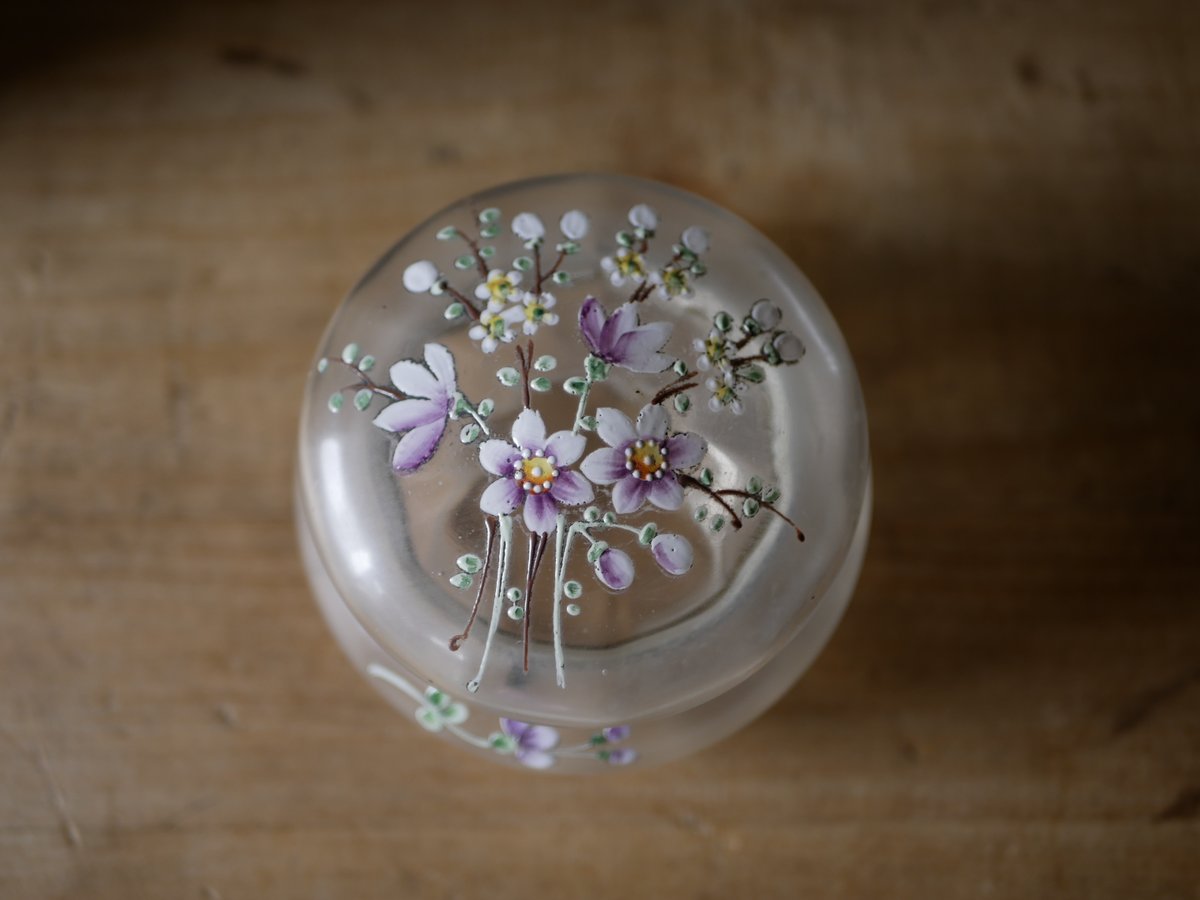 筒状のボンボニエール　フランスアンティーク　ブロカントのある暮らし 筒状のボンボニエール フランスアンティーク ブロカントのある暮らし