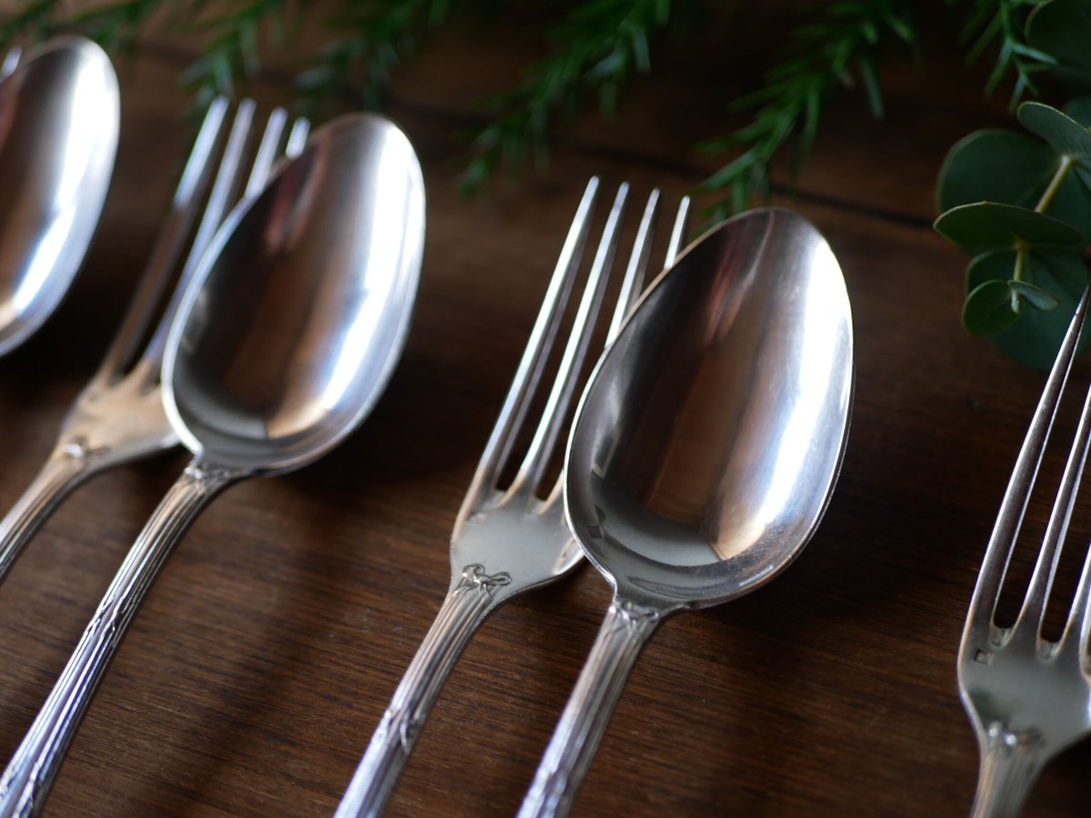 CHRISTOFLE モノグラム クリストフル スプーン&フォーク CHRISTOFLE モノグラム クリストフル スプーン&フォーク