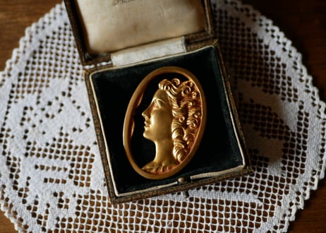 Bronze Face Brooch
