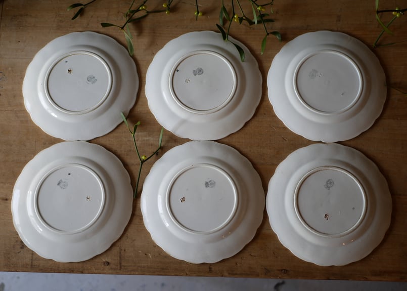 宿り木 ヤドリギ アンティークプレート デザートプレート ブロカントの