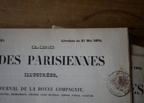 MODES PARISEIENNES　パリジェンヌのファッション誌　フランスアンティーク　新聞　雑誌