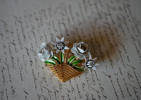 Crown Trifari, flower brooch