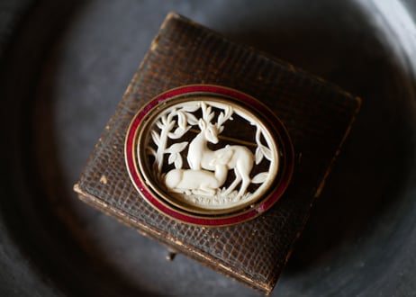 vintage brooch 【鹿の親子】
