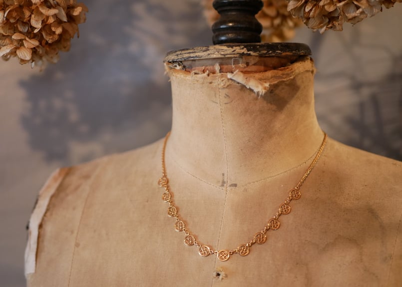 FN-01 フィリグリーネックレス 18金 18K ピンクーゴールド フランス