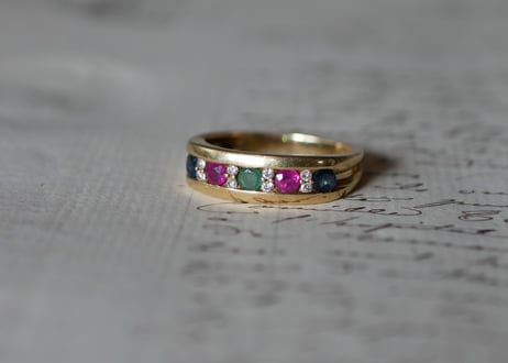 【御予約品】FR-20  Colorful Ring , K18 french ring