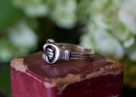 fede ring, sterling silver