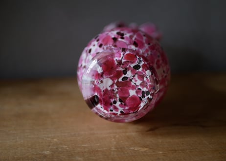 クリシー　オパリンガラス　フラワーベース　花器　ブロカント　フランスアンティーク
