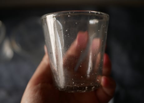 手吹きガラスのカップ　セット　フランスアンティーク　ブロカントのある生活