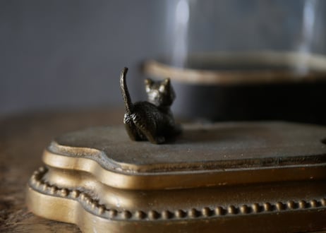 ブロンズ製　猫　オブジェ　パリ　フランスアンティーク　アンティークのある暮らし