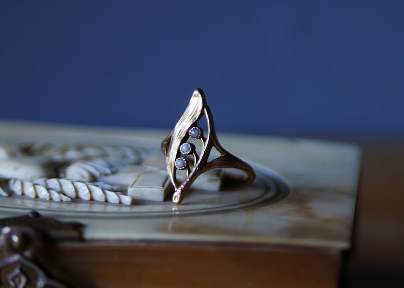 FIX フランスアンティーク 鈴蘭モチーフ すずらん 指輪 リング