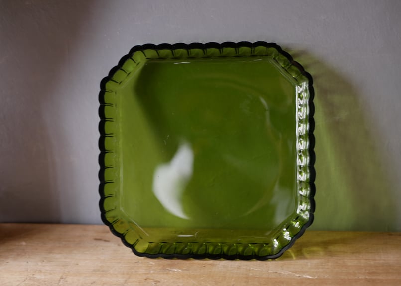 リキュールグラスとデキャンタセット グリーン フランスアンティーク