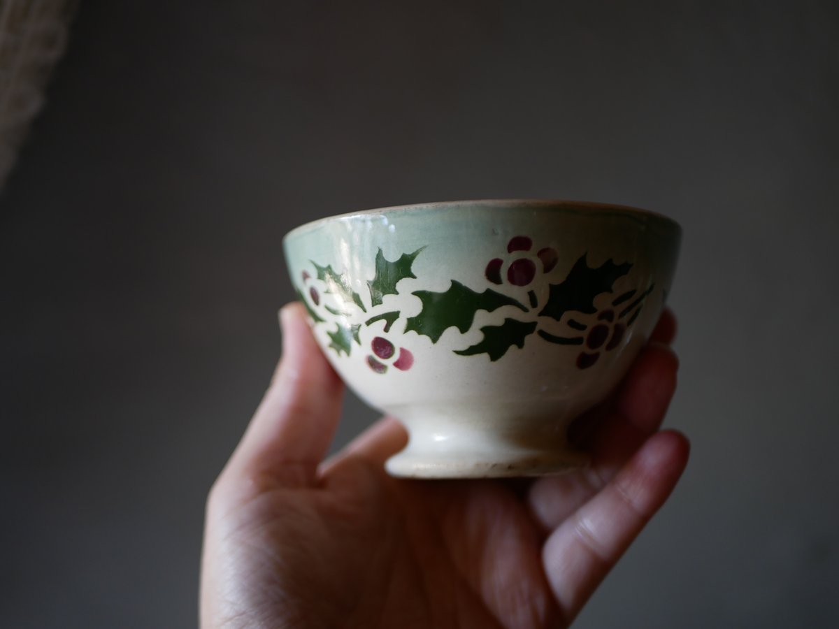 T様御成約品】ヒイラギ ミニカフェオレボウル フランスアンティーク