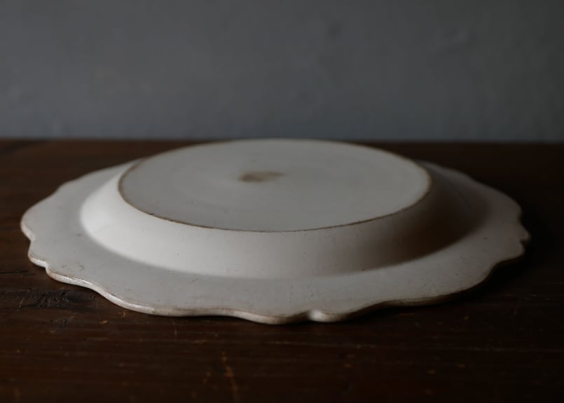 montereau モントロー 花リム plate フランスアンティーク montereau モントロー 花リム plate フランスアンティーク