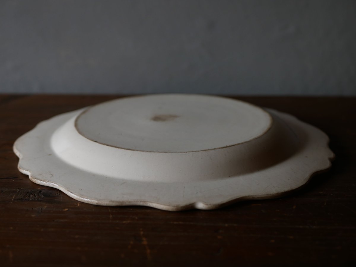 montereau モントロー 花リム plate フランスアンティーク montereau モントロー 花リム plate フランスアンティーク