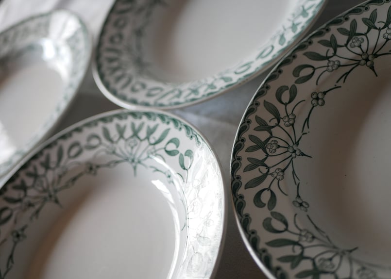 深皿 ヤドリギ フランスアンティーク 宿り木 brocante | mamantique