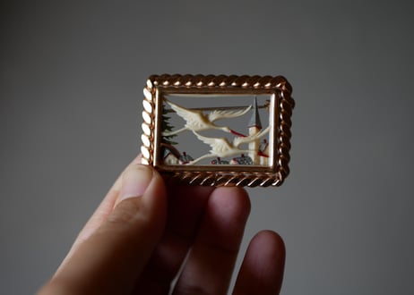 鳥モチーフ　ヴィンテージブローチ　フランスヴィンテージ　ブロカントのある生活