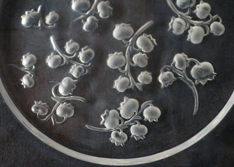 #4 Muguet plate,  Lalique