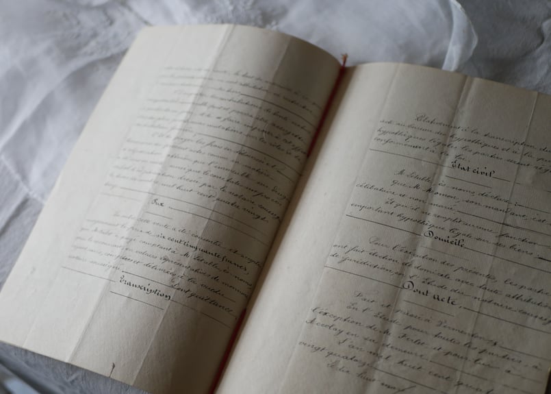 公文書 フランス アンティーク フランスアンティークの公文書 A | mamantique