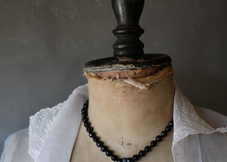 フレンチジェット　ガラスのネックレス　⑤french jet glass necklace