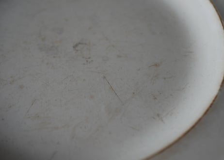 montereau モントロー 花リム plate フランスアンティーク クレイユモントロー