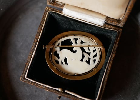 vintage brooch 【鹿の親子】