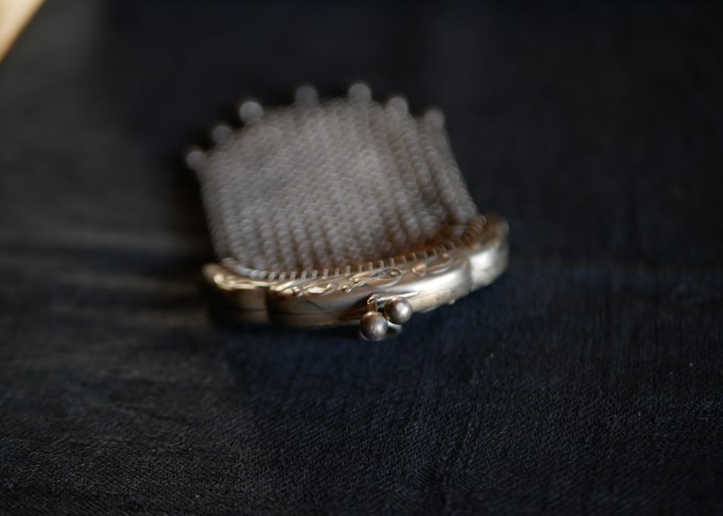 フランスアンティーク　③ポルト・モネ　パース 純銀 フレンチシルバー メッシュパース フランスアンティーク