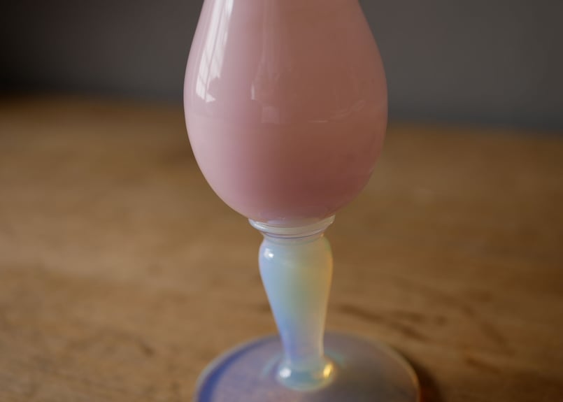 クリシー　オパリンガラス　フラワーベース　フランスアンティーク　ブロカント クリシー オパリンガラス フラワーベース フランスアンティーク