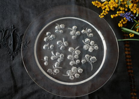 #4 Muguet plate,  Lalique