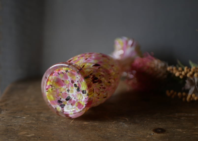 クリシー 花瓶 フラワーベース ピンクベース フランスヴィンテージ