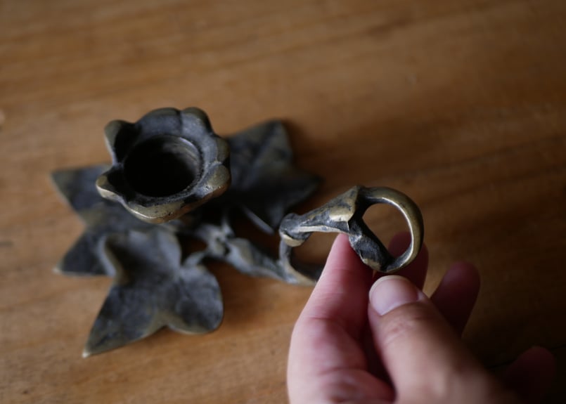 アイビー キャンドルホルダー フランスアンティーク ブロカントのある