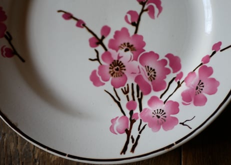 Fleurs de pêche  plate