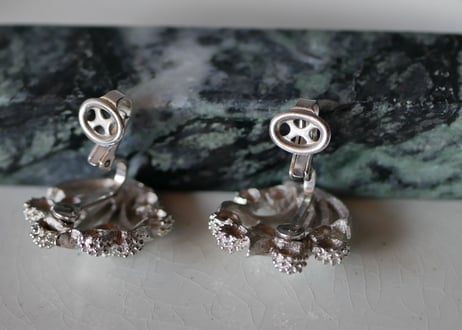 mimosa earrings, CROWN TRIFARI SILVER