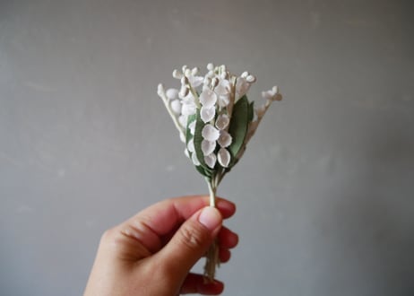 ★すずらん　布花　コサージュ　フランスアンティーク