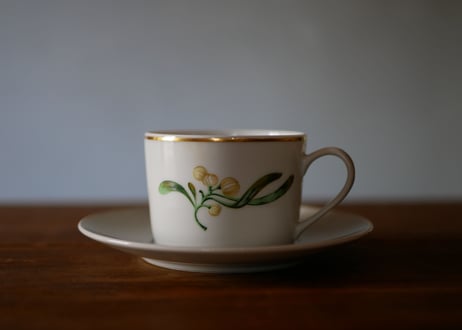 ５客→３客　LIMOGES リモージュ 宿り木  カップ＆ソーサー