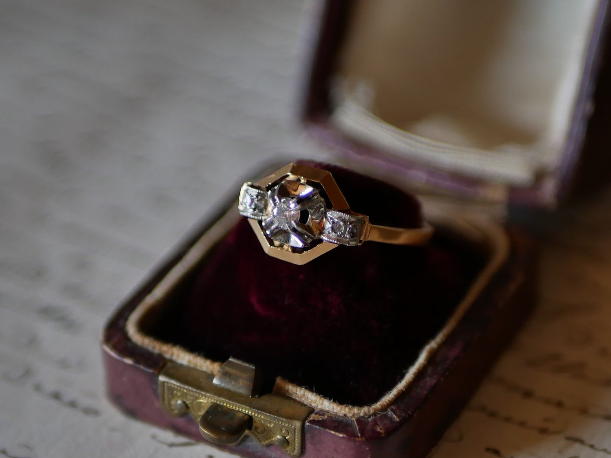 アールデコ　K18 アンティークリング　フランスアンティーク fit=scale-down,w=1200