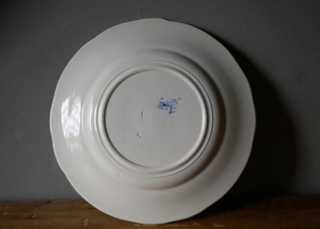 Creil et Montereau クレイユモントロー アンティークプレート　ブルー　フランスアンティーク