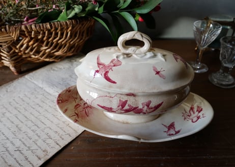 フランスアンティーク　鳥モチーフ　ソーシエール