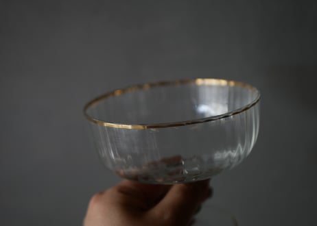 ガラスのアイスクリームカップ　フランスヴィンテージ　ブロカントのある暮らし　ブロカント