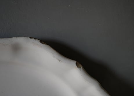 ムスティエ　大きなオーバルプレート　フランスアンティーク　アンティークのある生活　ブロカントのある暮らし