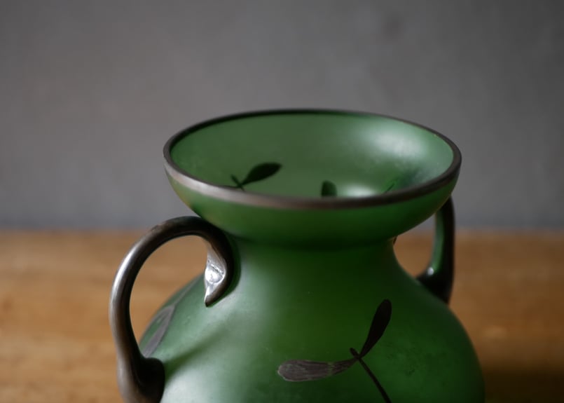 フランスアンティーク　花瓶　ヤドリギ フラワーベース 宿り木 ヤドリギ 花器 フランスアンティーク