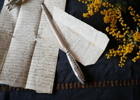 mimosa, paper knife
