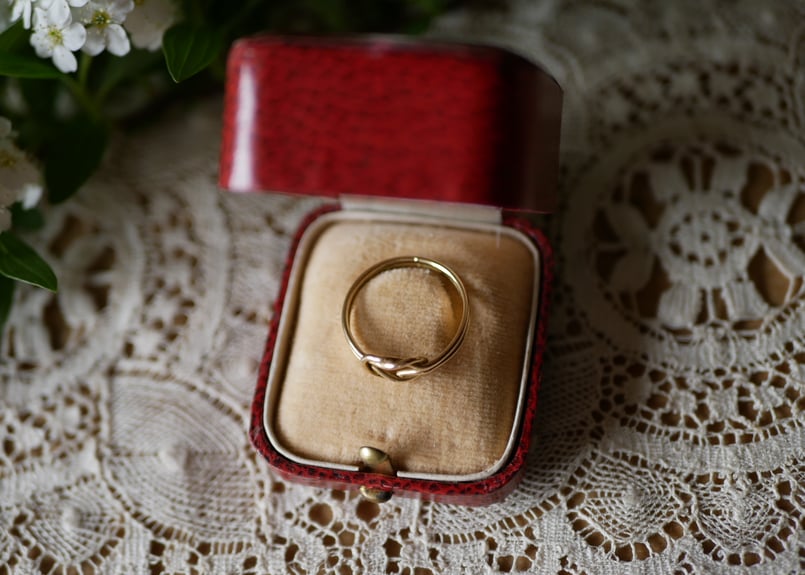 ノットデザイン K18 結び目リング 指輪 フランスヴィンテージ パリ  