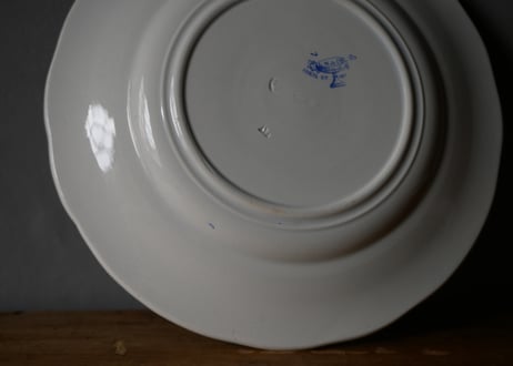 Creil et Montereau クレイユモントロー アンティークプレート　ブルー　フランスアンティーク