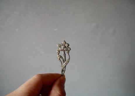 フランスアンティーク ブローチ カーネーション